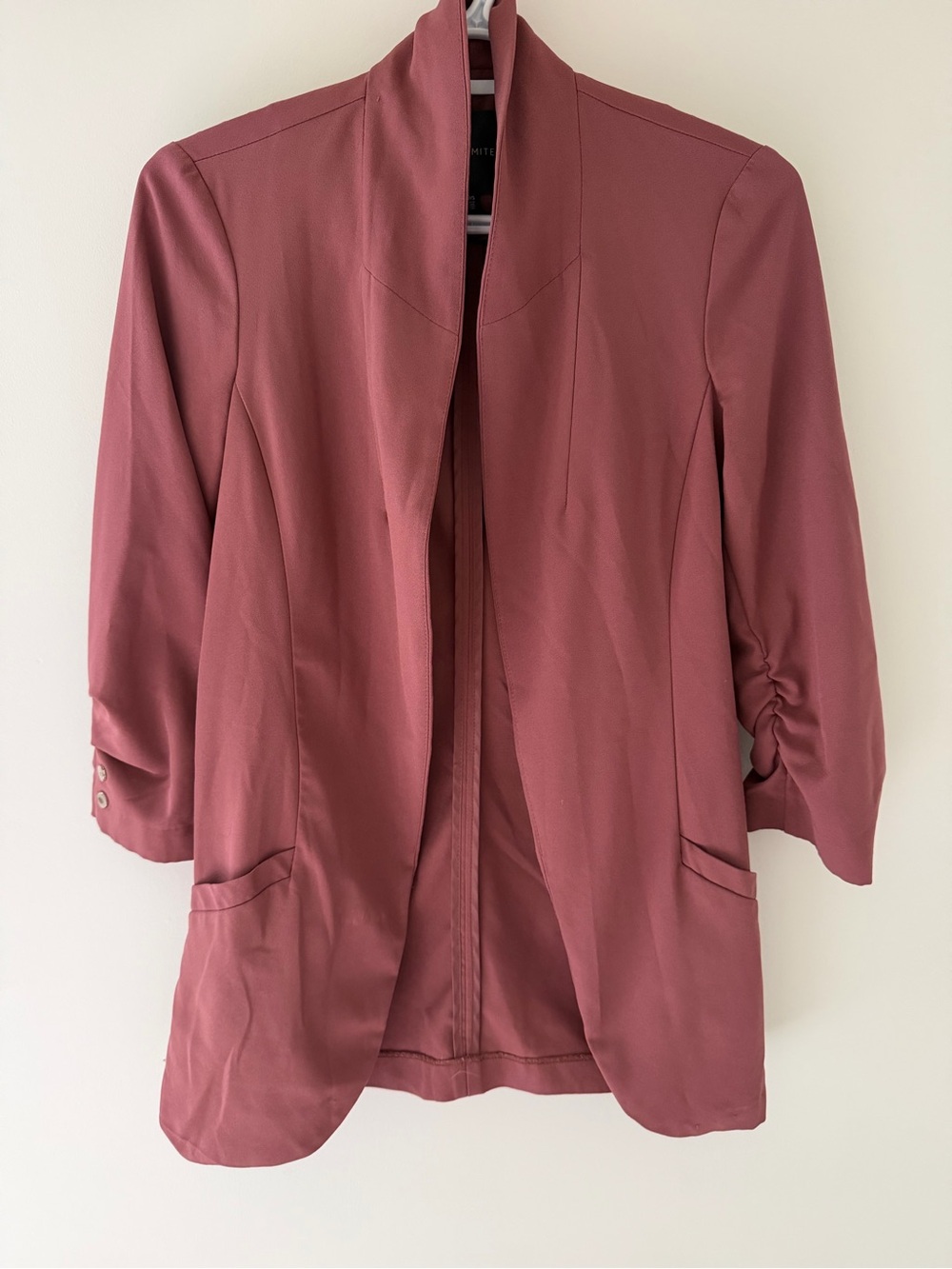Dynamite Open-Front Blazer in Rosewood